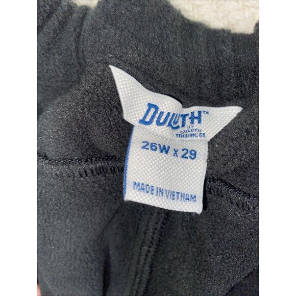 Duluth Trading Co Pants Women Plus 26Wx29 Black Straight Fleece Lined Gorpcore - Picture 6 of 8